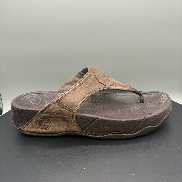 FitFlop Walkstar 3 Flip Flops Women’s 6 Nubuck Leather Outdoor Sandals - Picture 1 of 8